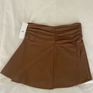 Urban Outfitters Ruched Mini Skirt in Brown
